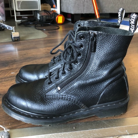 Dr. Martens Shoes - US Sz 10 Dr. Martens Black Mono 1460 Boots ALMOST NEW - WOMENS